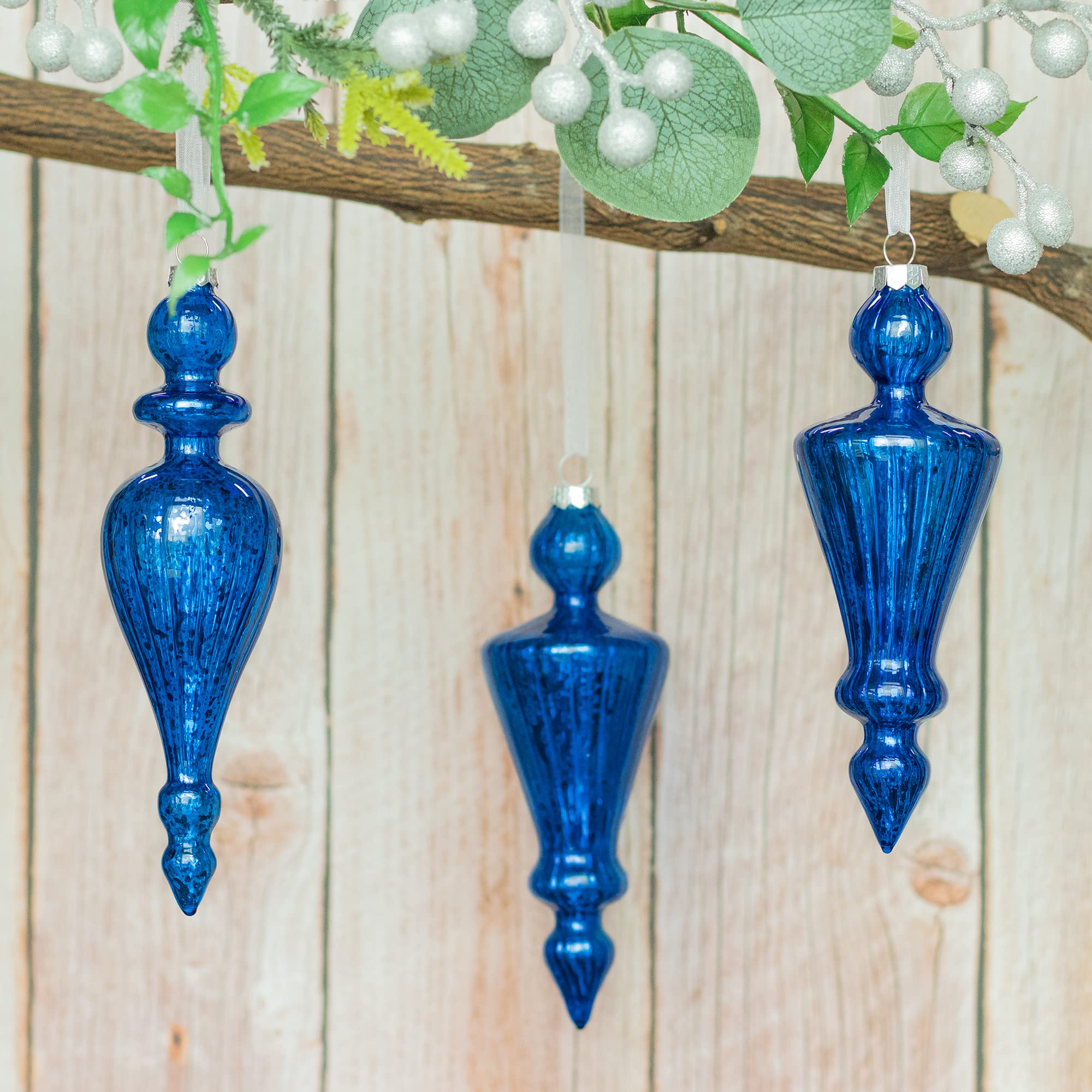 Amazon.com: KI Store Mercury Glass Christmas Ornaments Set of 4